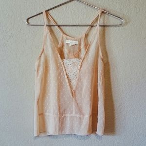 Staring at Stars Semi Sheer Razor Back Tank Top